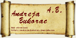 Andreja Bukorac vizit kartica
